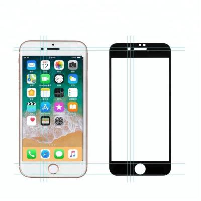 China Round Angle 6D Edge Touch Full Curved Full Glue Tempered Glass Screen Protector For Iphone 8 for sale