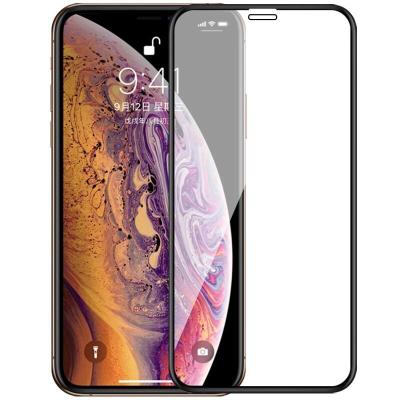 China Round Angle 3D Edge Touch Full Glue Full Curved Tempered Glass Screen Protector For Iphone X XS Max XR for sale