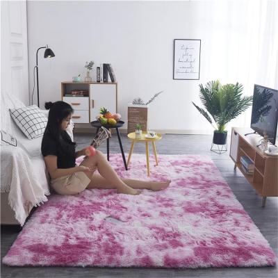 China Extra Soft Silky Smooth Shaggy Synthetic Fluffy Bedroom Rug Fur Blanket Washable for sale