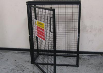 China Black Powder Coating Gas Cylinder Cages Flexible / Foldable Easy Install for sale