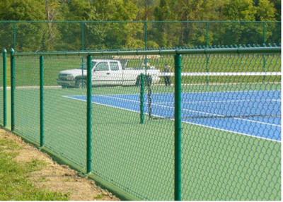 China Outdoor Black Brown Green Chain Link Fence 6ft For Garden / Courtyard / Villa for sale