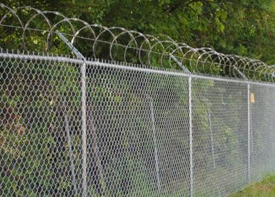 China Chain Link Fence Top With Barbed Wire Or Razor Wire In High Security for sale