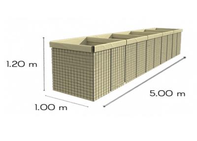 China Barrera de la inundación de Hesco lo mismo que la barrera galvanizada/de Hesco para los uniformes militares para la astilla en venta