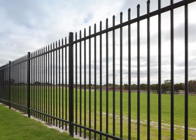 China Black Metal Fence Panels Powder Coated 1.8m -- 2.4m Width For Long Time for sale