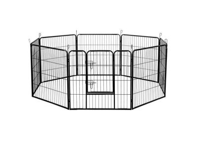 중국 까만은 강한 금속 강아지 놀이 펜 사각 관 1.5m 폭 판매용