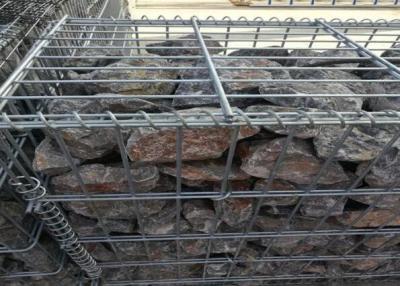 Chine Paniers galvanisés plongés chauds de Gabion de jardin, diamètre de fil de la maille 4.0mm-5.0mm de mur de Gabion à vendre