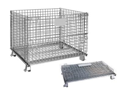 China Galvanized Mesh Storage Cage Wire Mesh Container 4.8-6.0mm Wire Dia for sale