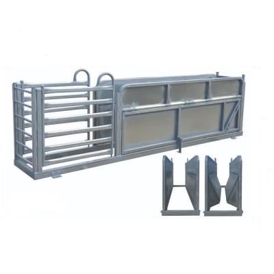 China Heavy Duty Portable Cattle Panels Galvanized Sheep Three Way Draft Race for sale