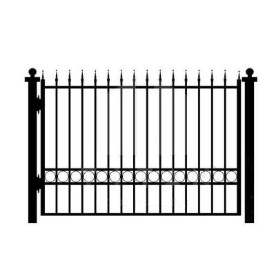 China House Gates Design Garden Black Iron Fence Panels , Outdoor Metal Fence for sale