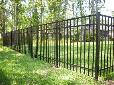 China Black Steel Garden Fence Panels , Galvanized Steel Fence 40mm*40mm Rail Size for sale