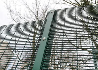 China Green / Black Metal 358 Security Fence Powder Coated With Posts And Hardware for sale