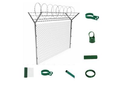 China Middle East Countries Chain Link Privacy Fence Dark Green For Airport for sale