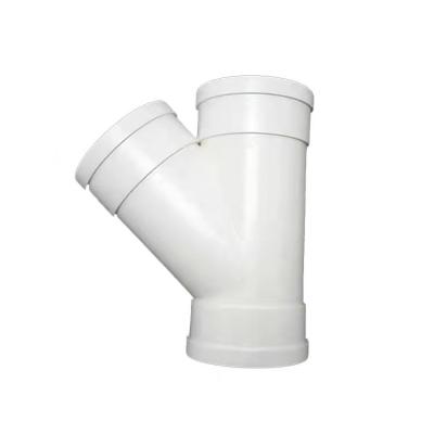 China PVC-U Oblique Three Way Pipe Fittings 50 75 110MM for sale