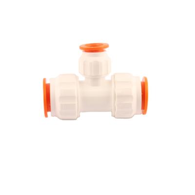 China Hot Sale New Product Quick Water Supply PPR Insert Series Convenient And Quick Connection Rudecer Tee for sale