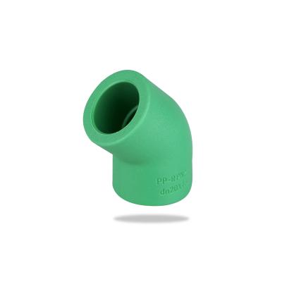 China Pipe Lines Connect 45 Degree Elbow PPR Pipe Fittings High Quality Plastic Tubes PPR Fitting for sale