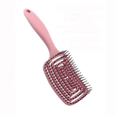 China FYD Octopus Eight Rows Compact Plastic Wholesale Black Hair Detangler Brush For Curly Hair Logo Vent Detangling Hair Brush Custom Woman for sale