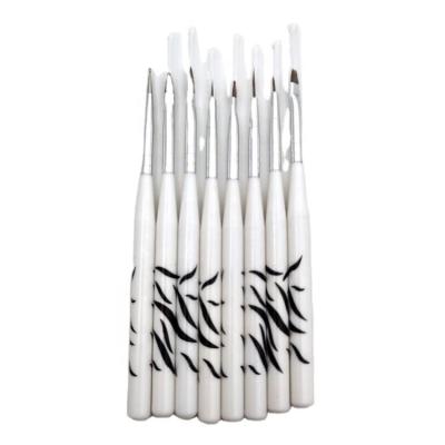 China Beauty Care Make Tools Wholesale FYD 8pcs Best Quality 3d Nail Polish Tools Set UV Gel Coating Nail Art Painting Drawing Pen Brush for sale