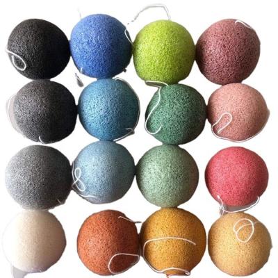 China 100% Natural Japanese Facial Large Bamboo Charcoal Konjac Sponge FYD for sale