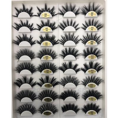 China FYD Private Label Natural Long False Eyelashes 25mm 3D Real Mink False Eyelashes High Quality Mink False Mink Eyelash Vendor for sale