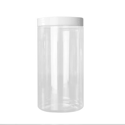 China 1000ml 1L Food Grade PET Plastic Mason Jar Plastic Jars For Candy Or Salads for sale