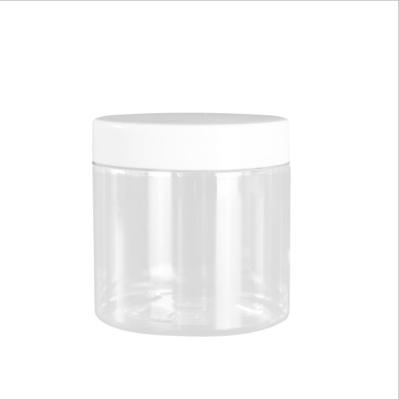 China Food Grade Clear Plastic Pet Jar With Lid 500ml Food Storage Can 16oz Fruit Jam Jar for sale