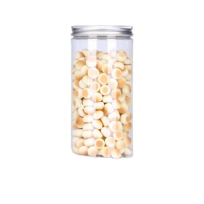 China Round Shape Transparent Food Grade Food Storage Candy Plastic PET Jar for sale