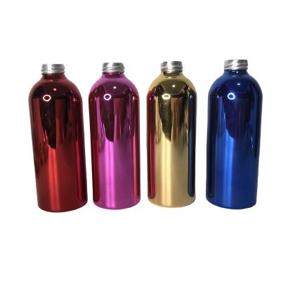 China Personal Care 250ml Gold Aluminum Bottle With Gold Plating Mist Sprayer for sale