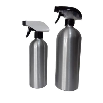 China Hot sale 100-1000ml personal care aluminum bottle,24mm/28mm neck,trigger spray /mouse spray gun/square spray gun for sale