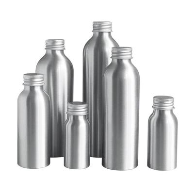 China Wholesale 30ml 50ml 100ml 250ml 300ml 500m cosmetic empty silver aluminum bottle for cosmetics olive oil for sale