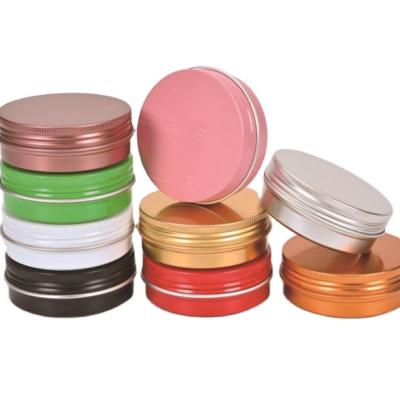 China Cosmetic matte black aluminum foil jar 30g 60g 100g tins for perfume cream candles aluminum tin jar for sale