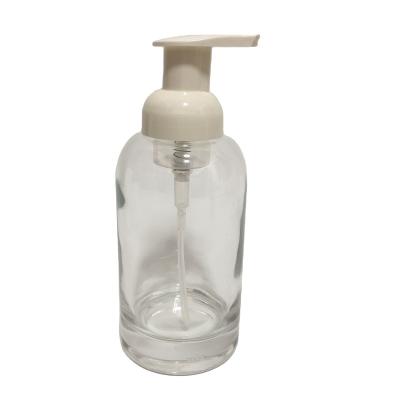 China Personal Care Hand Wash Glass Bottles Pump Body Wash Foam Soap Dispenser Bottle 250ml 375ml Square Foam Glass Bottle for sale