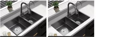 China Small Deep Double Basin Kitchen Sink Stainless Steel 350X390mm for sale