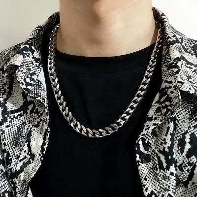 China Hiphop 5mm 7mm NK Chains For Women And Men Necklace Chain Link Stainless Steel Cuban Necklace Chain for sale