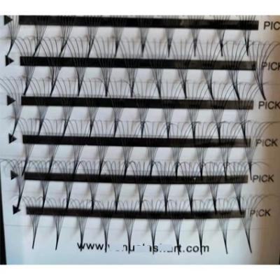 China Korea Volume Silk Lash Sharp Base Needle Pointy Thin Low Fan Puff Premade Fan Lashes for sale