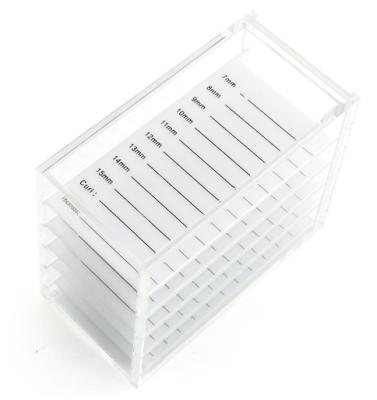 China Convenient 5 Layers Acrylic Lash Storage Container for Eyelash Extension Lash Container Display Stand Desktop Tools for sale