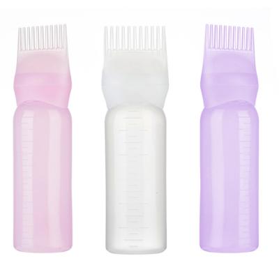 China 120ml Durable 2 in 1 Plastic Hair Comb Plastic Bottle Oil Dying Comb for sale