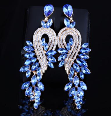 China FASHIONABLE Exaggerated Gemstone Earrings Women Personality Earrings Retro Earrings for sale