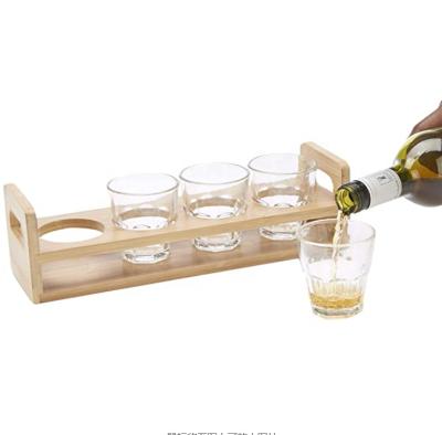 China China Souvenirs Gifts Decorations Bamboo Wine Tea Cup Shelf for sale