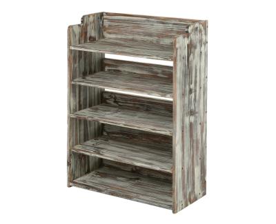 China Rustic Wooden Expandable 5 Layer Entryway Shoe Shelf Storage Rack, Wardrobe Storage Rack for sale