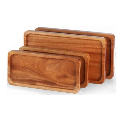 China Sustainable Wooden Tray , Stylish Hot Sale Tea Tray Sushi Snacks Fruit Dish for sale