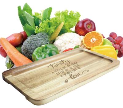 China Sustainable Wooden Tray , Stylish Hot Sale Tea Tray Sushi Snacks Fruit Dish for sale