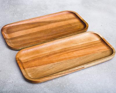 China Sustainable Wooden Tray , Stylish Hot Sale Tea Tray Sushi Snacks Fruit Dish for sale