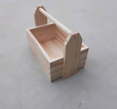 China Sustainable Quality Wholesale Rustic Wood Wooden Tool Storage Family Gift Work Crates Wooden Crate Vegetable Box for sale