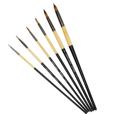 China Yihuale 6pcs Acrylic Paints Gouache Watercolor Brush Artists Acrylic Materials Watercolor Oil Paint Brush Oil Painting Brush for sale