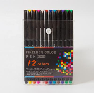 China 2022 Wholesale Yihuale Free Sample Mark Watercolor Pen 0.4mm Advance 12colors Fineliner Pen Multicolor for sale