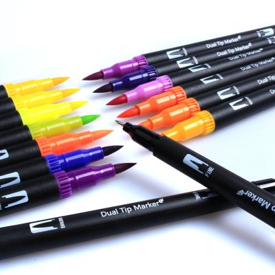 Κίνα Multicolor Professional Watercolor Brush Markers Pen 48 Colors Water Based Marker Drawing Brushes προς πώληση