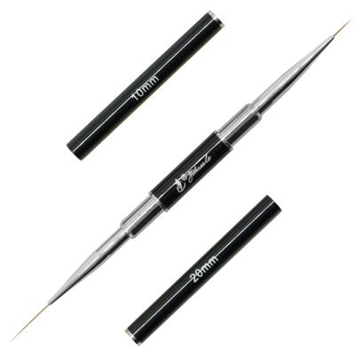 China NAIL 2021 New Synthetic Acrylic Private Label Liner Brush 2 Double In Brush 1detail Nail Art Set Brush for sale