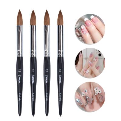 China 2022 Kolinsky Beauty Finger Nail 3d Brush Yihuale High Quality Sand Acrylic Hair Acrylic Nail Art Brush for sale