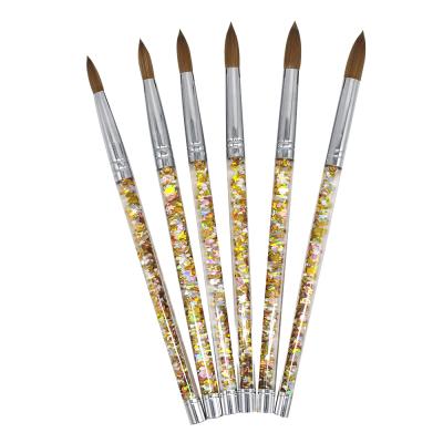 China Nail DIY Tools 2022 NEW Kolinsky UV Gel Nail Art Brush Paint Brush Acrylic Round Brush Pen for sale