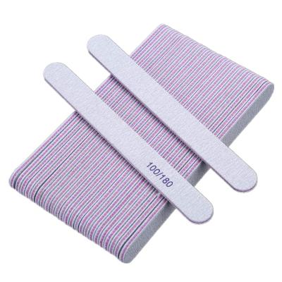 China 50PCS/PACK Durable Nail Files Double Sided Emery Board (100/180 Grit) - Damping Nail Files For Home And Salon Use for sale